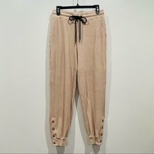 New! Revolve The Range ribbed waffle knit jogger pants with button ankles Size M